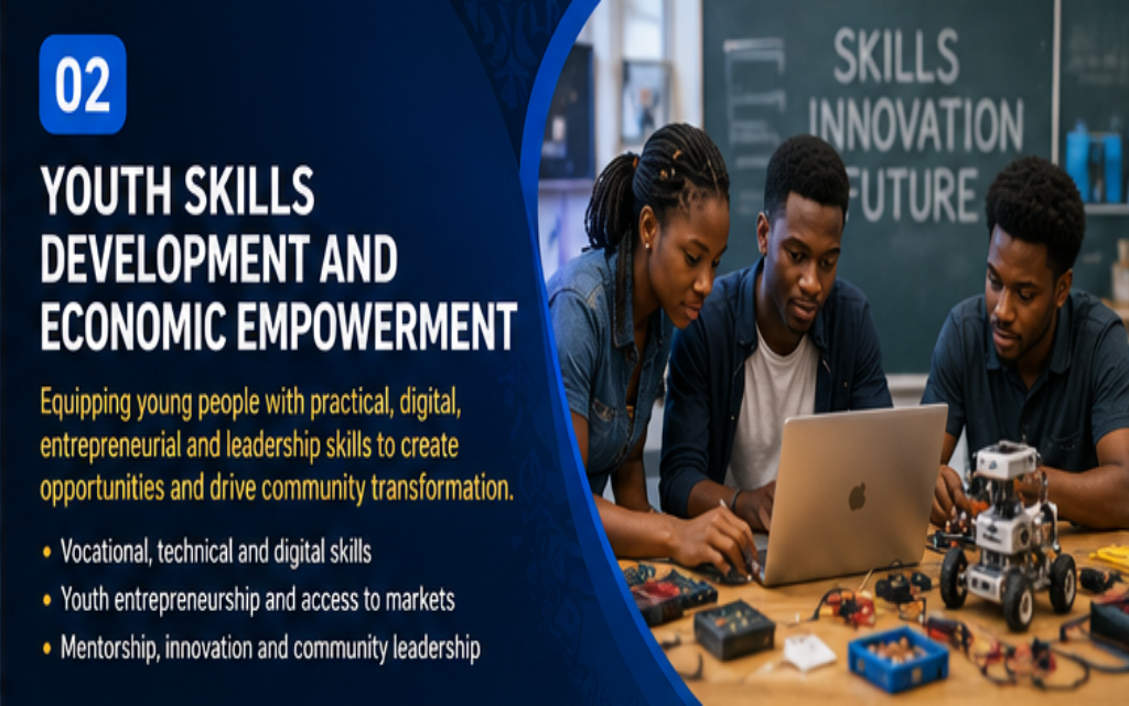 Young Africans learning practical, digital and vocational skills